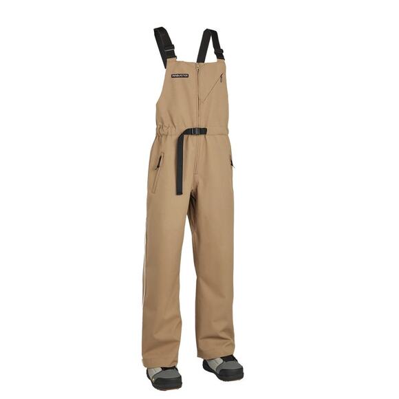 Airblaster Every Body Khaki Tan Ski Snow Bib Size XL - Picture 1 of 10